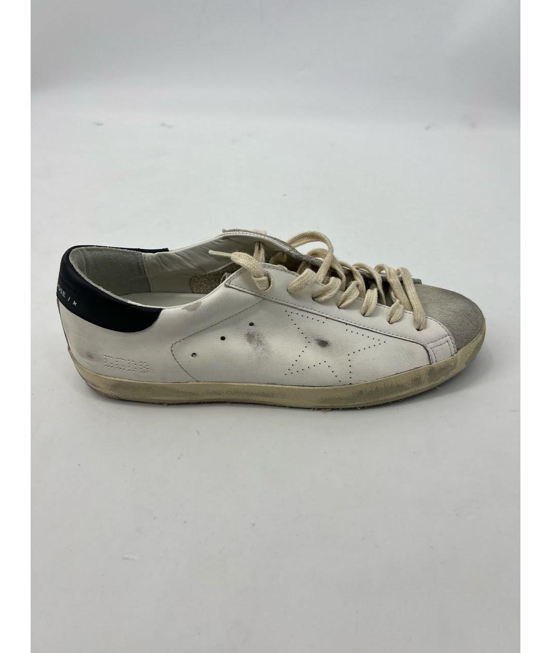 GOLDEN GOOSE DELUXE BRAND Белые кожаные низкие кроссовки / кеды, фото 6