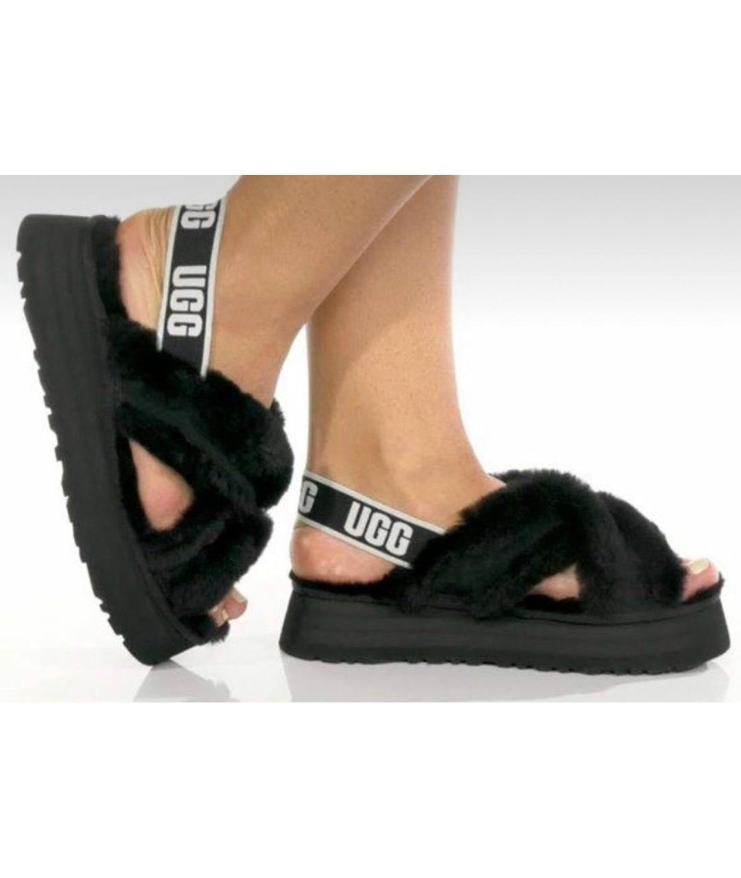 UGG AUSTRALIA Черные сандалии, фото 8