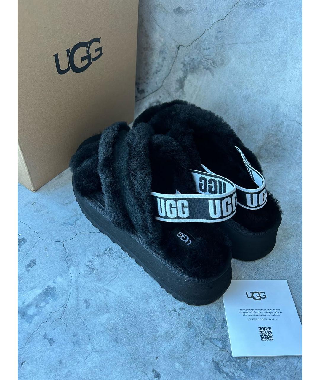 UGG AUSTRALIA Черные сандалии, фото 3