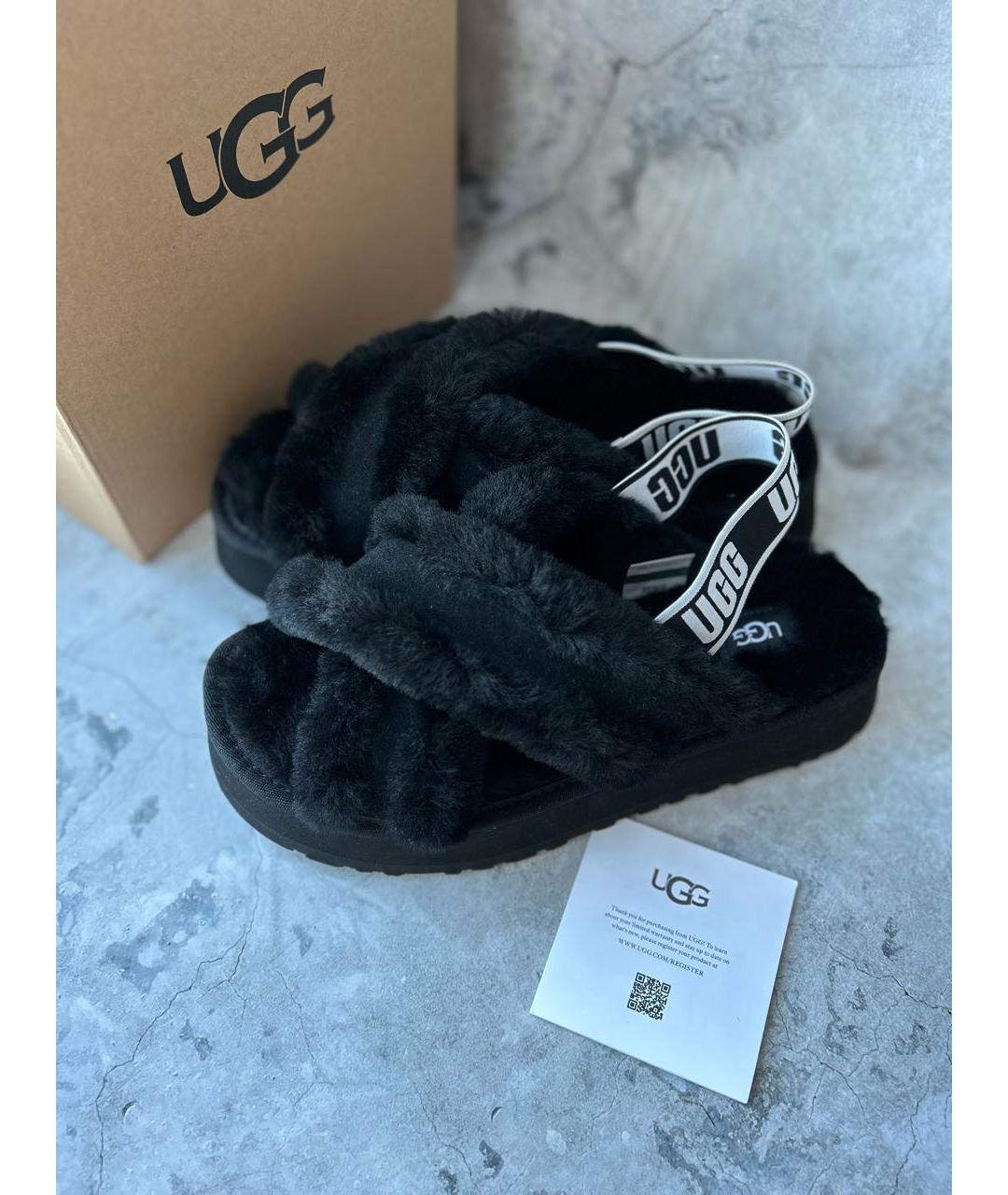 UGG AUSTRALIA Черные сандалии, фото 7