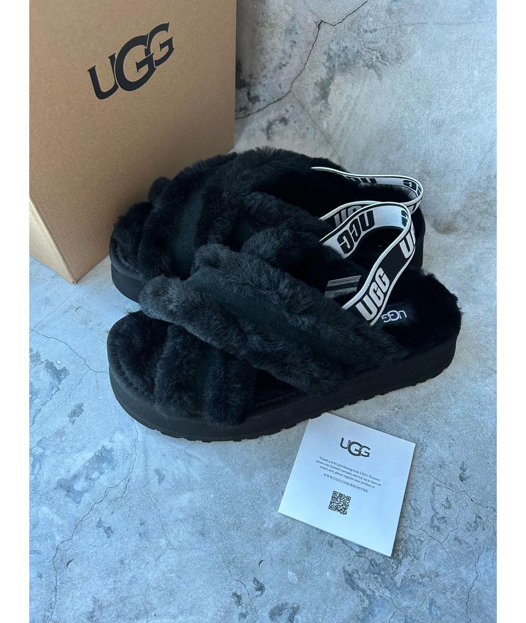 UGG AUSTRALIA Черные сандалии, фото 4