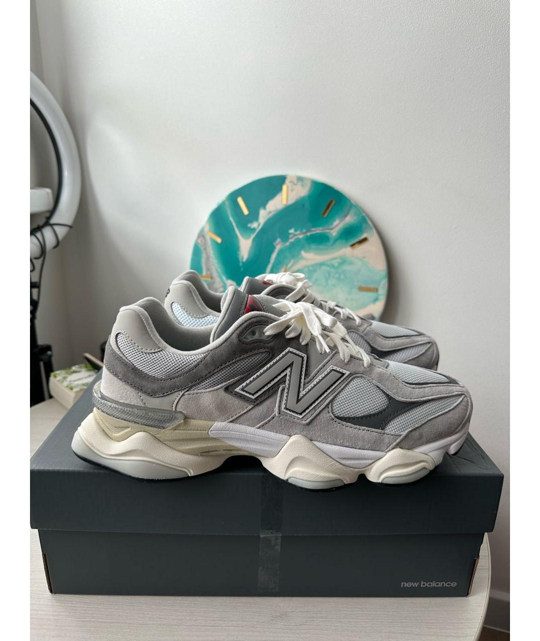 NEW BALANCE Серые замшевые низкие кроссовки / кеды, фото 7