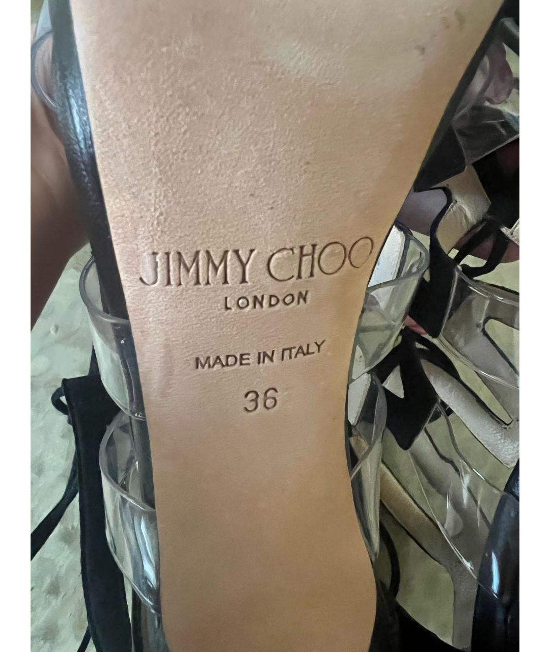 JIMMY CHOO Черные босоножки, фото 5