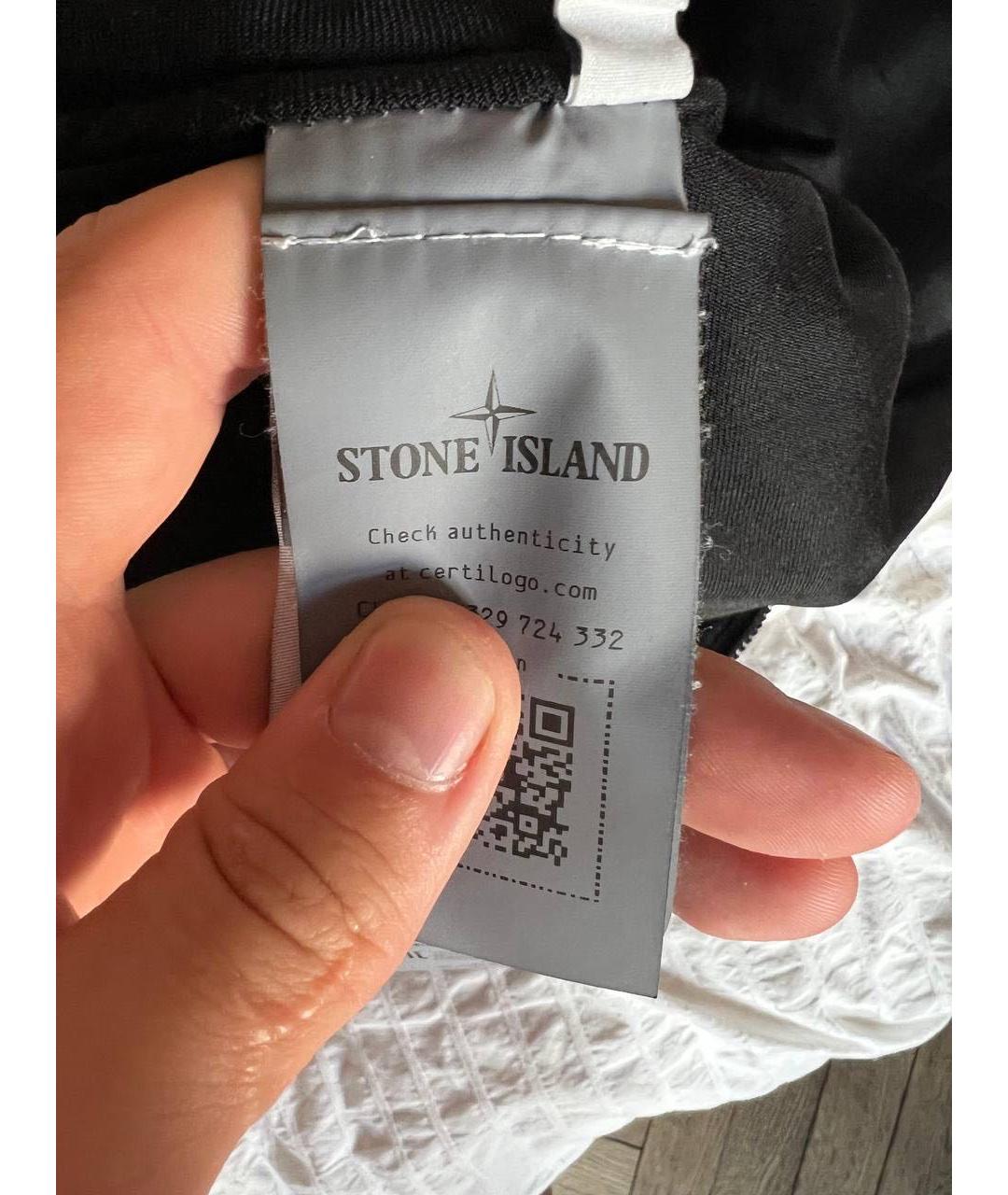 STONE ISLAND Черная полиэстеровая куртка, фото 6