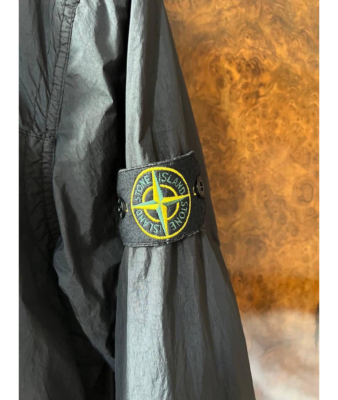 STONE ISLAND Черная полиэстеровая куртка, фото 2