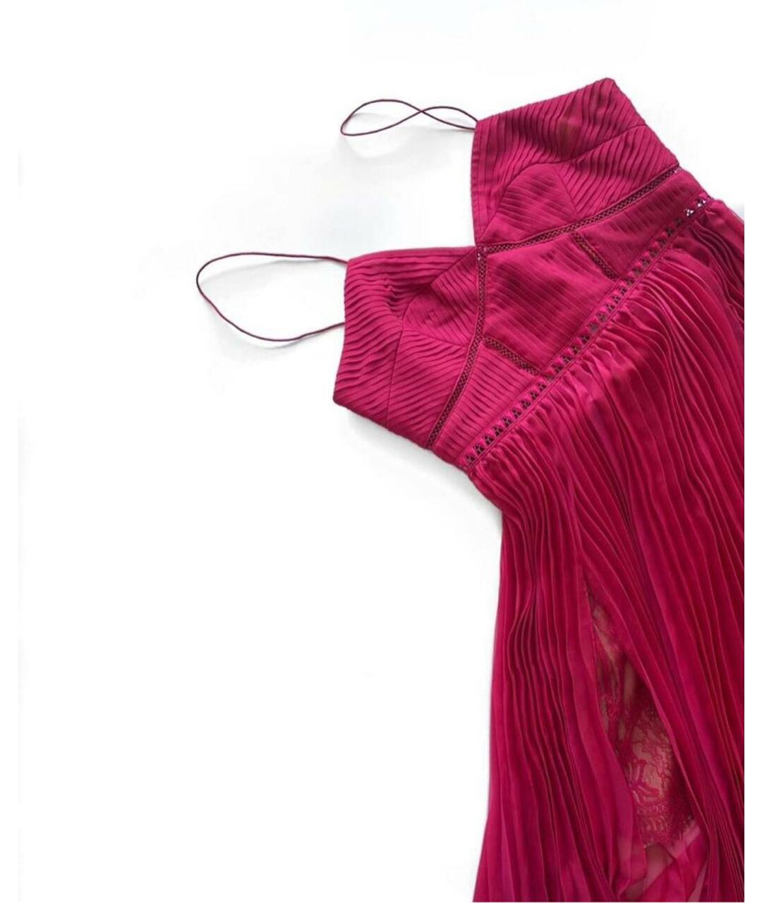 SELF-PORTRAIT Розовое полиэстеровое платье, фото 3