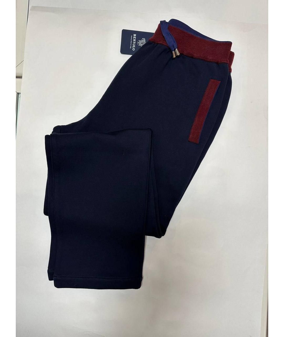 BERTOLO LUXURY MENSWEAR Антрацитовые хлопко-эластановые повседневные брюки, фото 6