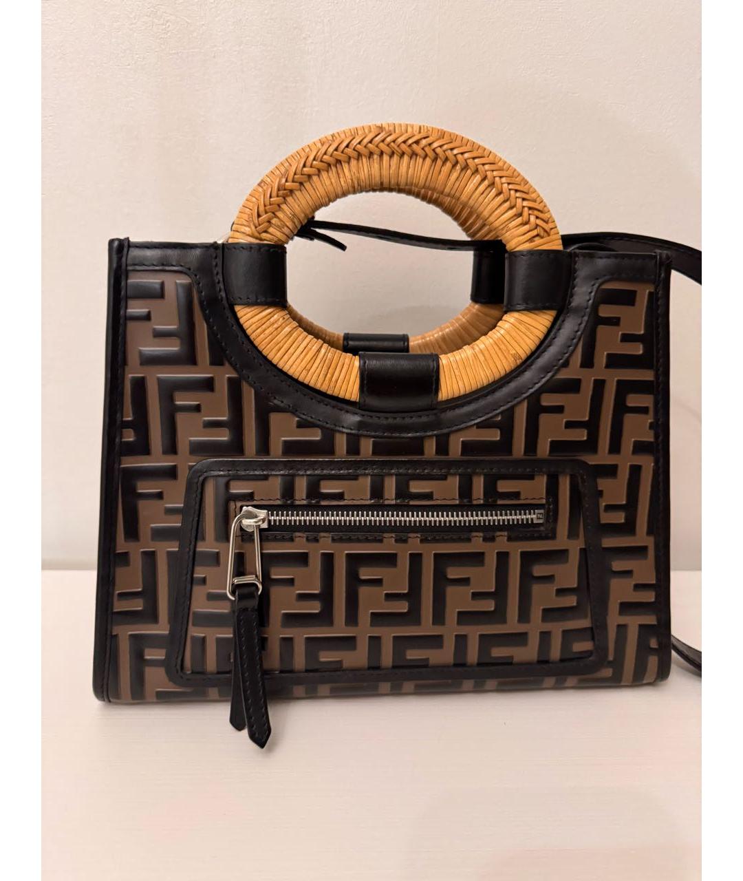 FENDI Коричневая сумка тоут, фото 3