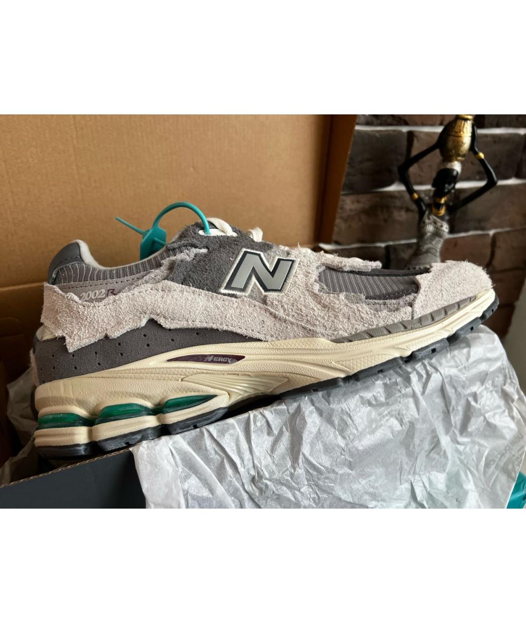 NEW BALANCE Белые замшевые низкие кроссовки / кеды, фото 5