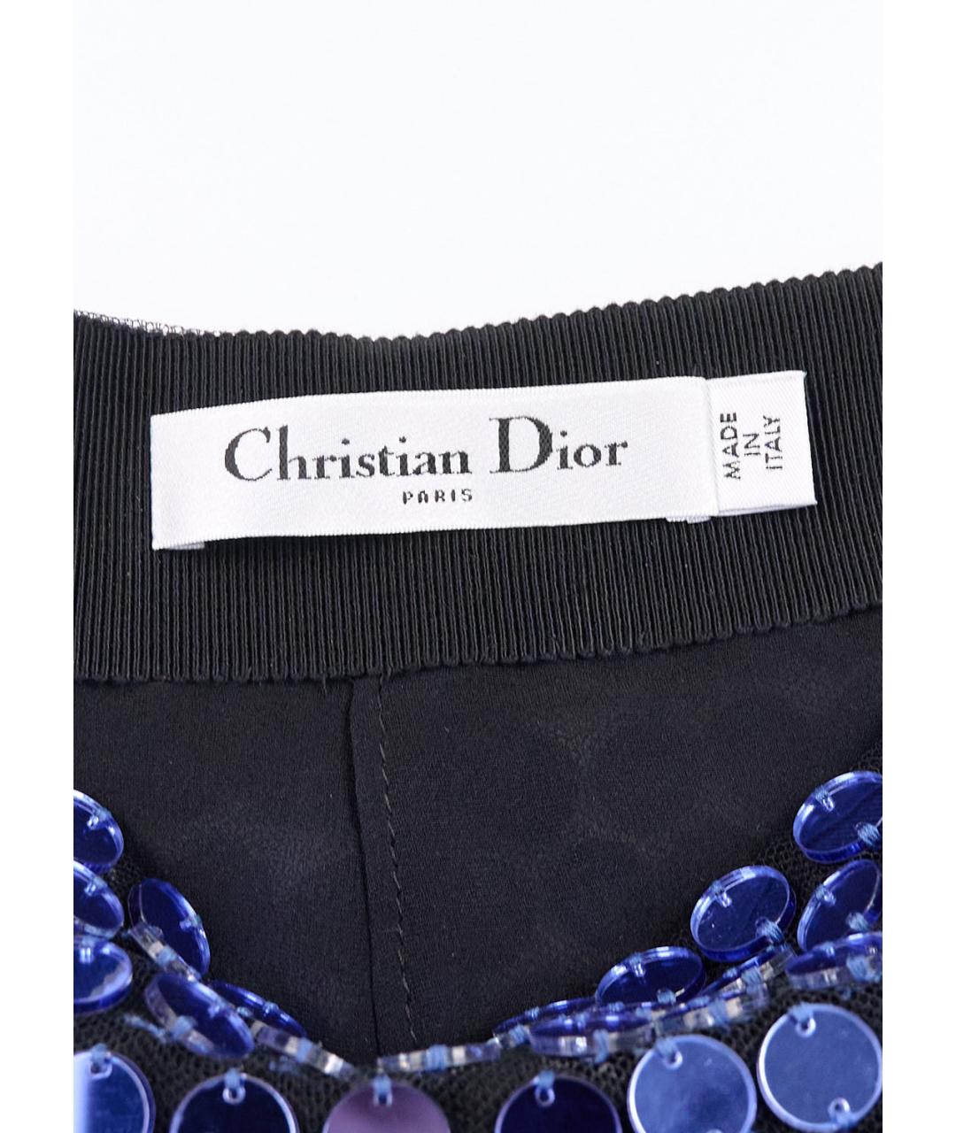 CHRISTIAN DIOR Синие шелковые шорты, фото 3