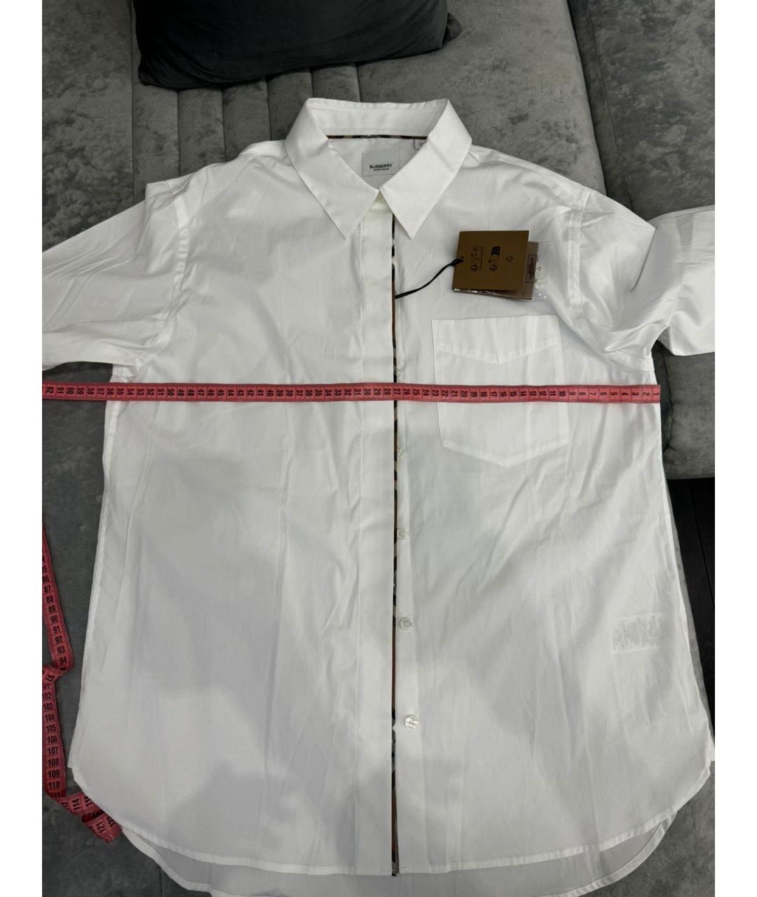 BURBERRY Белая хлопковая рубашка, фото 5