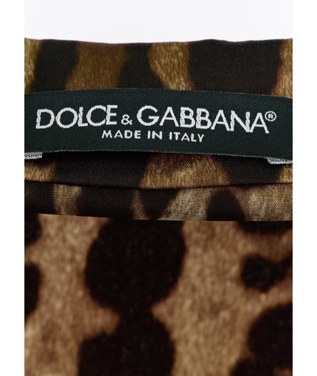 DOLCE&GABBANA Коричневый шелковый костюм с брюками, фото 3