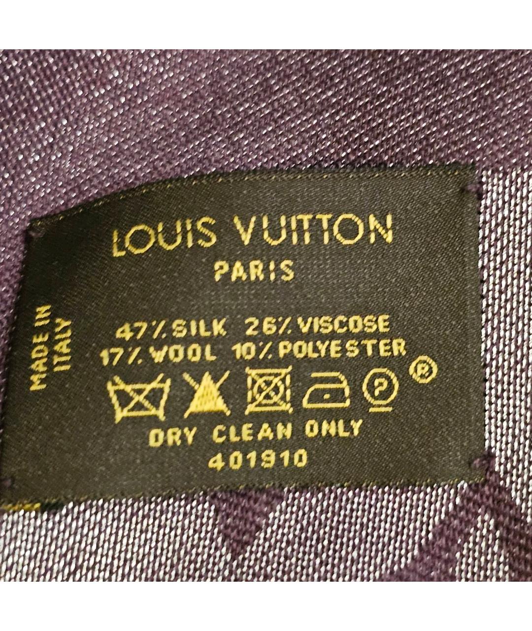 LOUIS VUITTON Бордовый платок, фото 3