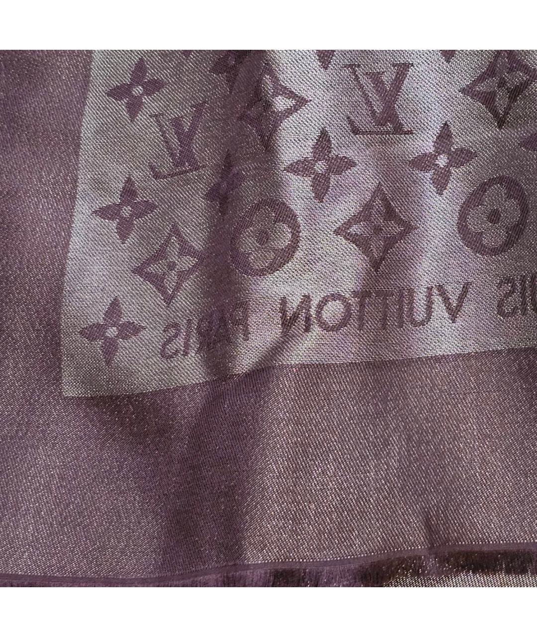 LOUIS VUITTON Бордовый платок, фото 4