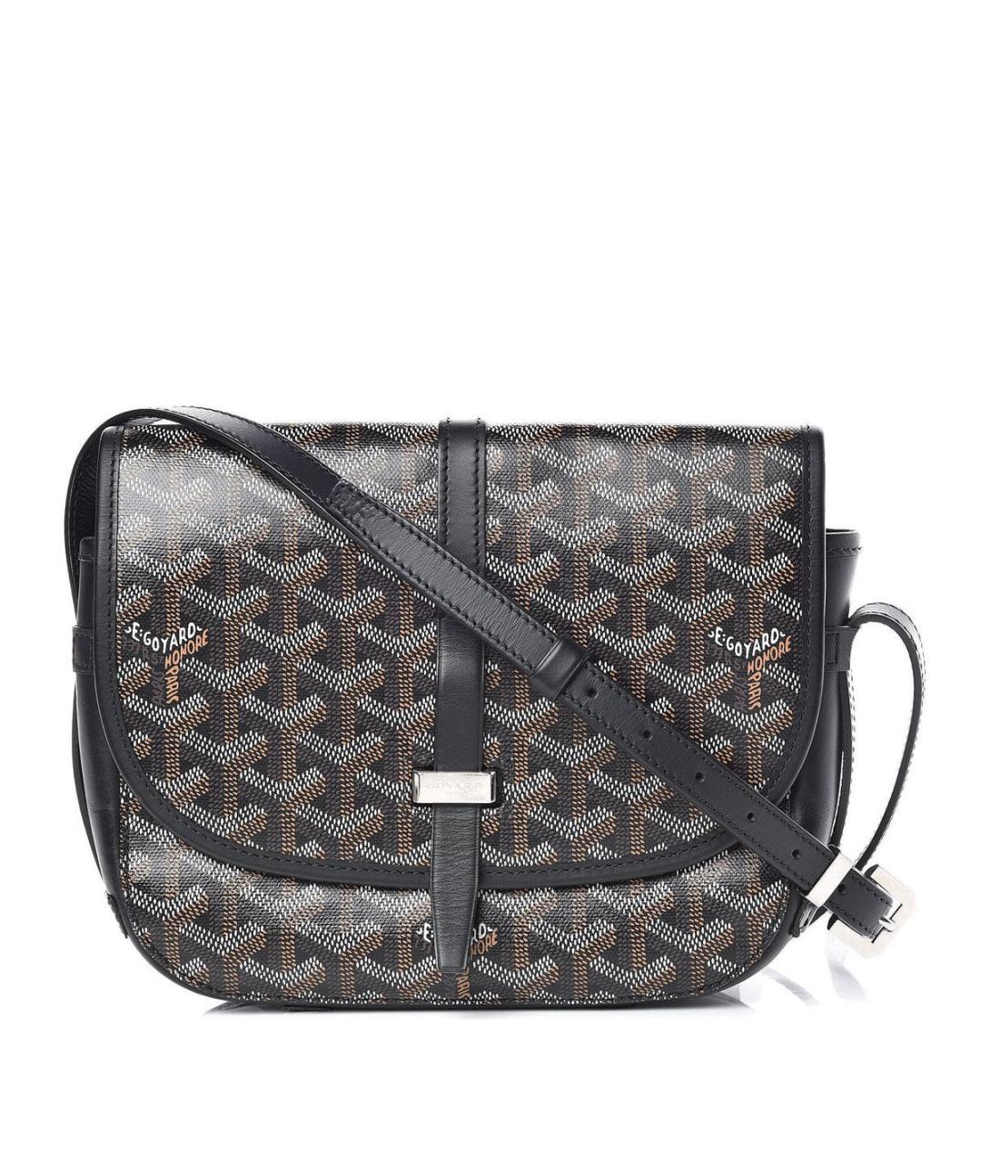 GOYARD Черная кожаная сумка на плечо, фото 9