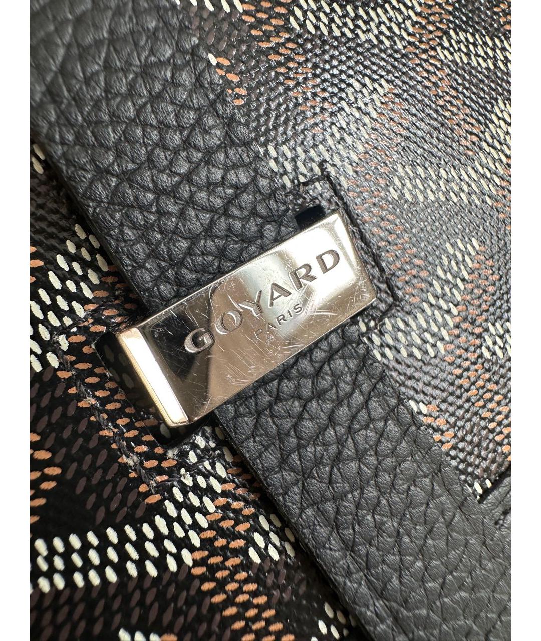 GOYARD Черная кожаная сумка на плечо, фото 7