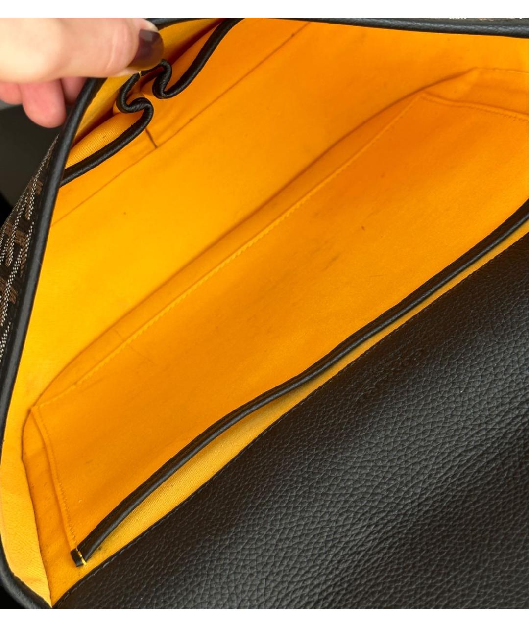 GOYARD Черная кожаная сумка на плечо, фото 4