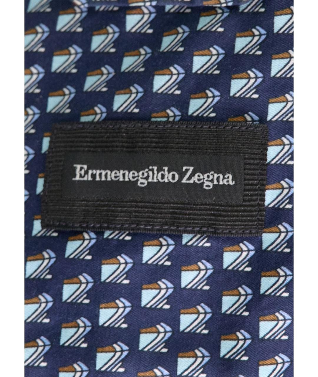 ERMENEGILDO ZEGNA Серая хлопковая классическая рубашка, фото 3