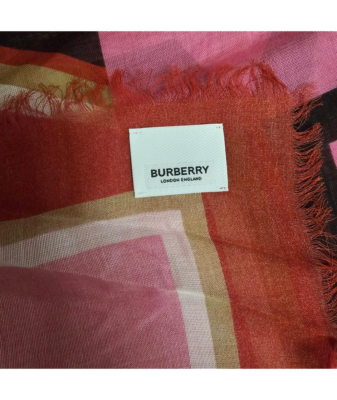 BURBERRY Розовый платок, фото 5