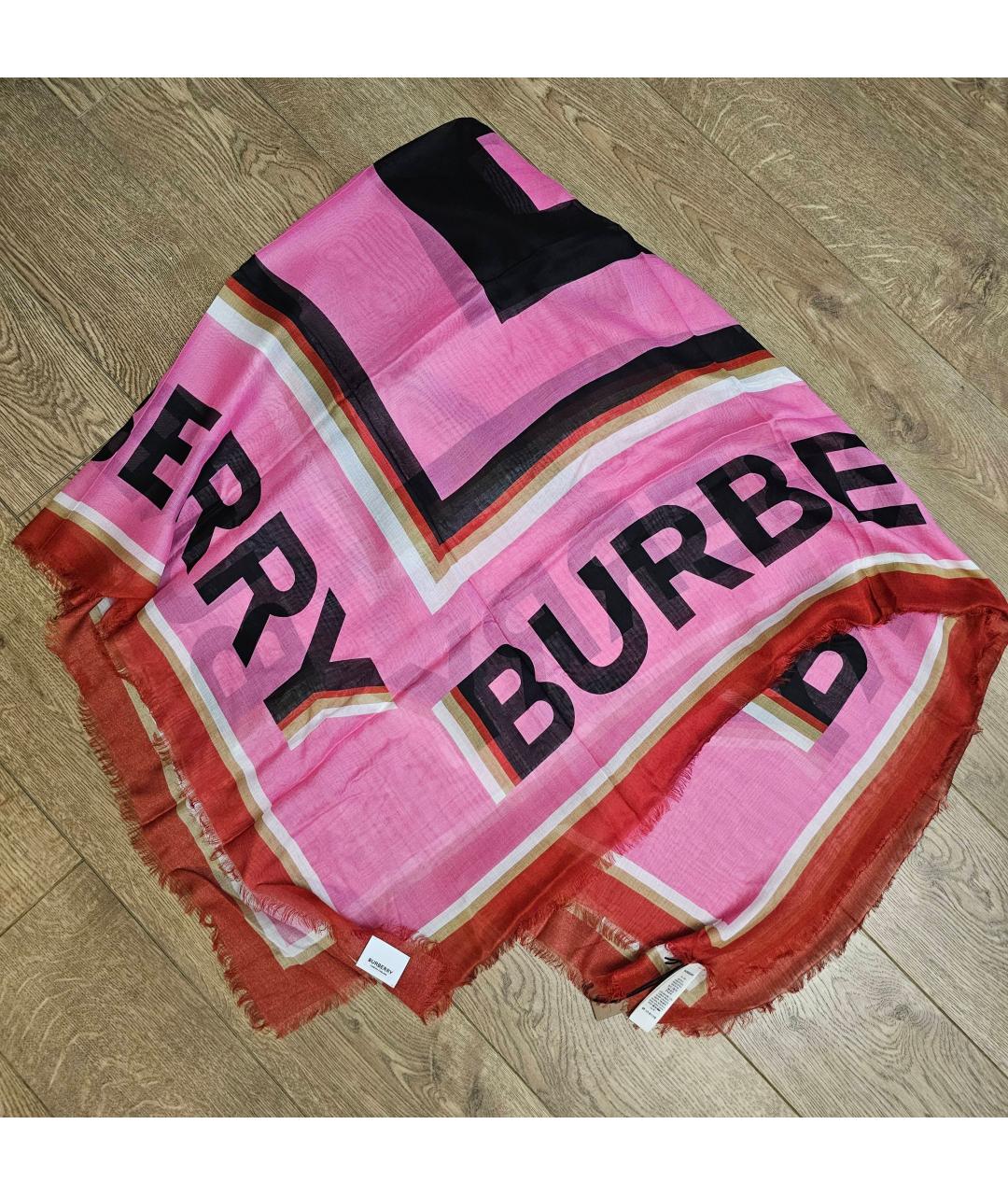 BURBERRY Розовый платок, фото 9