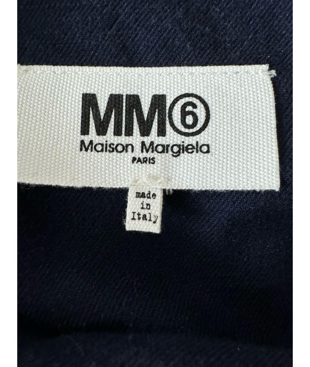 MM6 MAISON MARGIELA Синяя хлопковая футболка, фото 3