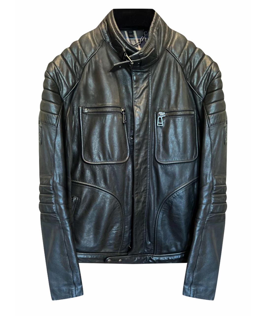 BELSTAFF Черная кожаная куртка, фото 1