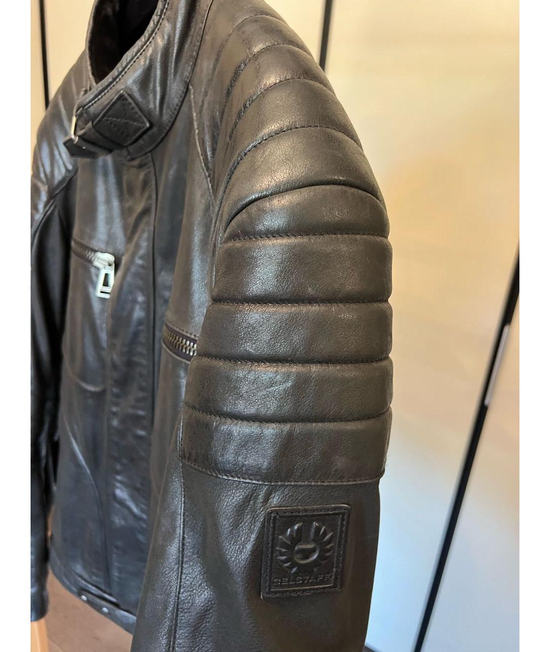 BELSTAFF Черная кожаная куртка, фото 6