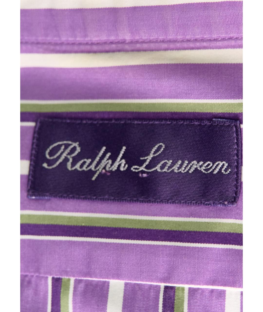 RALPH LAUREN PURPLE LABEL Фиолетовая хлопковая кэжуал рубашка, фото 3