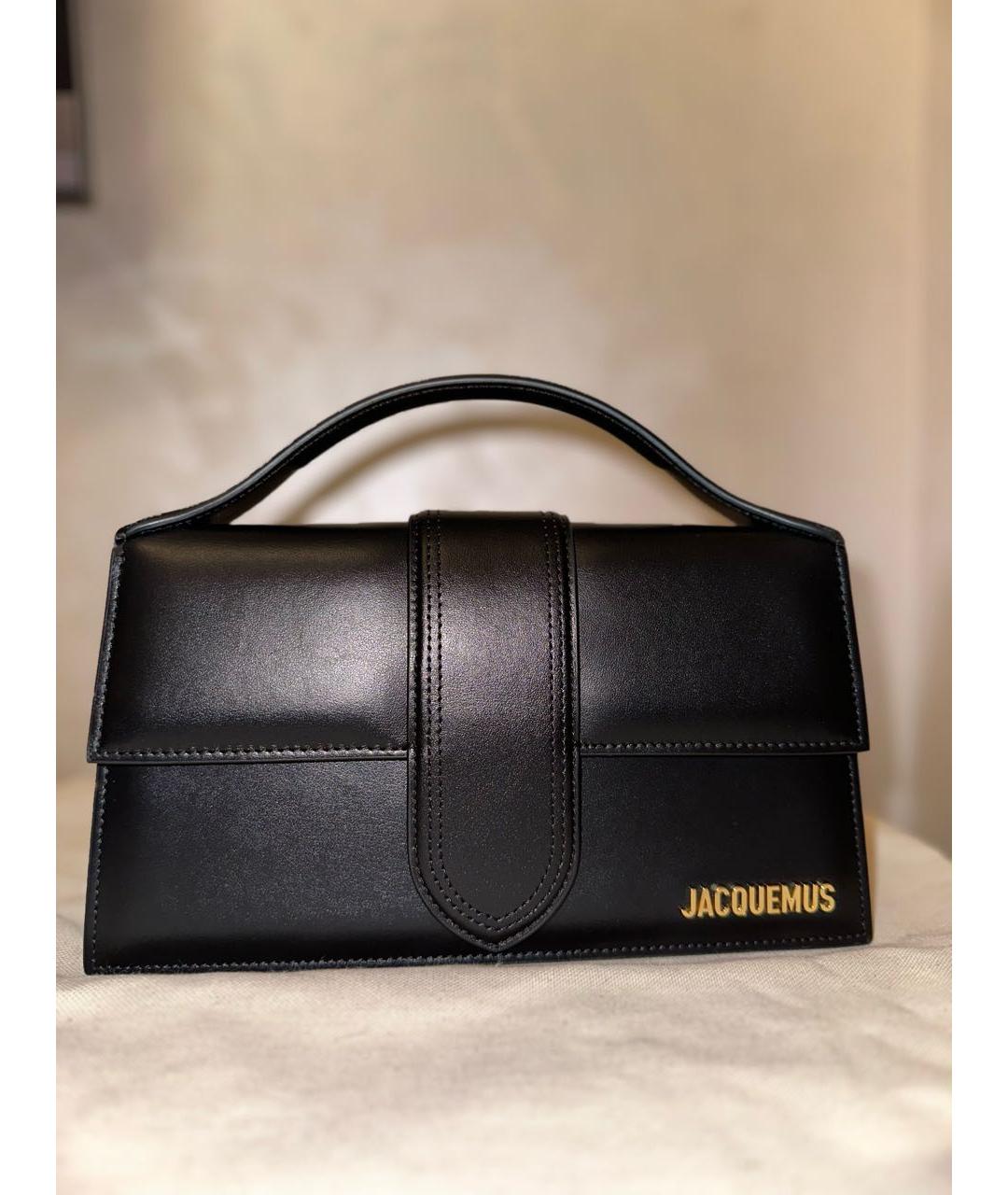JACQUEMUS Голубая кожаная сумка с короткими ручками, фото 6