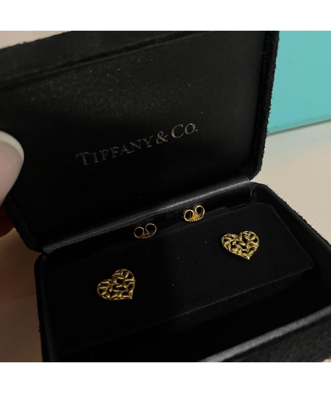 TIFFANY&CO Желтые серьги из желтого золота, фото 2
