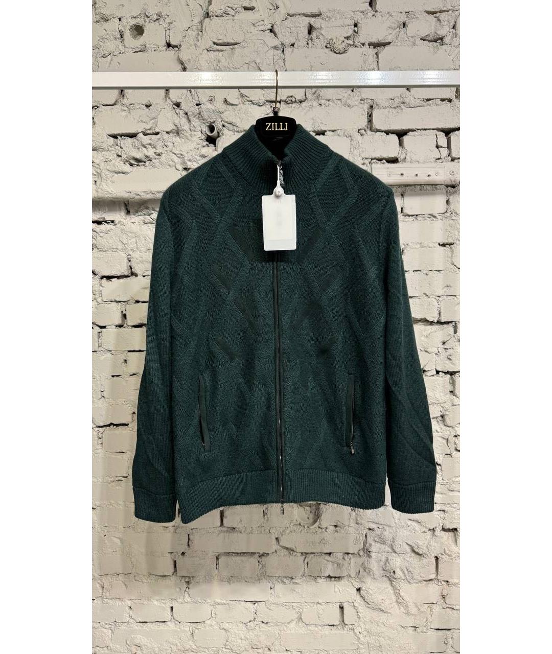 ZILLI Зеленая кашемировая дубленка/шуба, фото 8