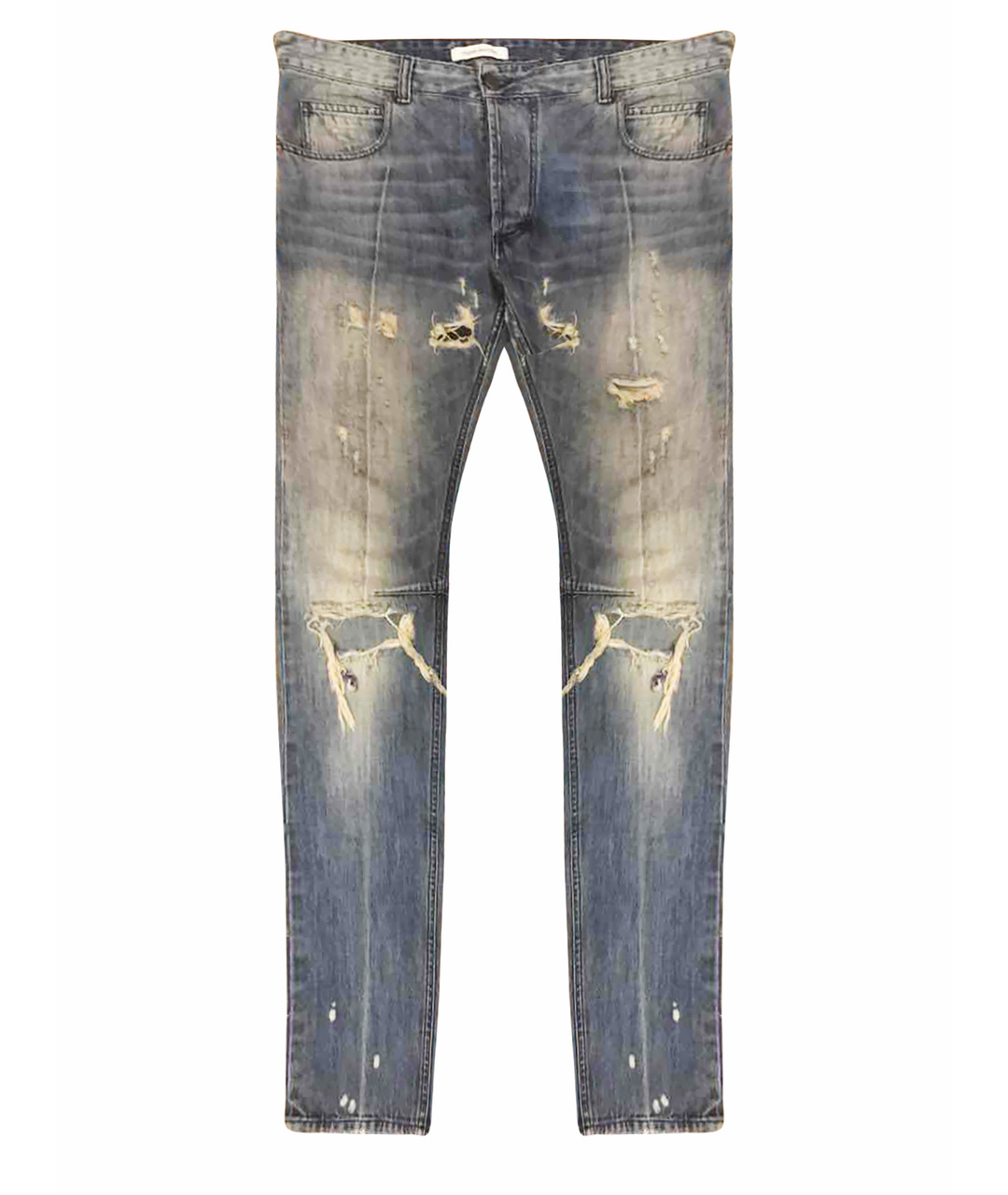 PIERRE BALMAIN Голубые хлопко-полиэстеровые джинсы скинни, фото 1