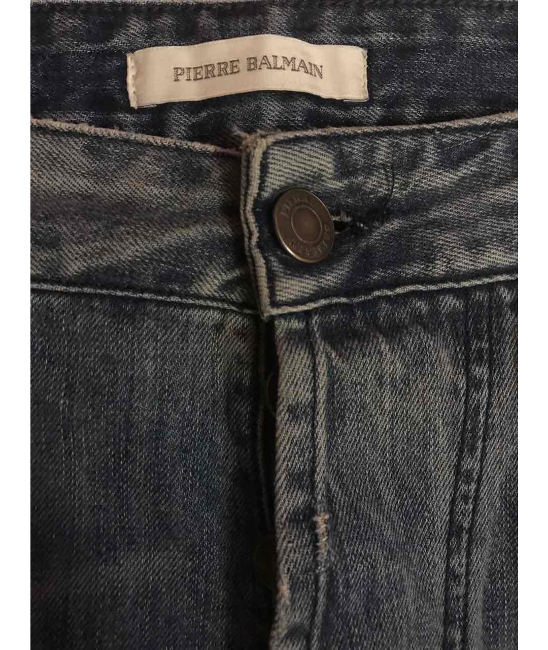PIERRE BALMAIN Голубые хлопко-полиэстеровые джинсы скинни, фото 4