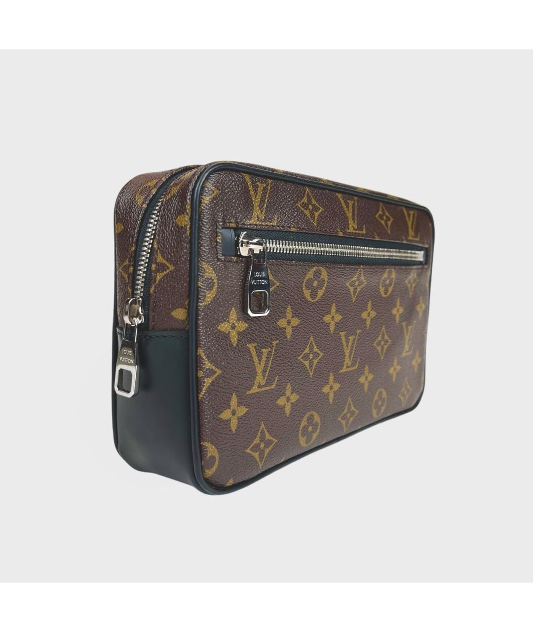 LOUIS VUITTON Коричневая барсетка из экзотической кожи, фото 2