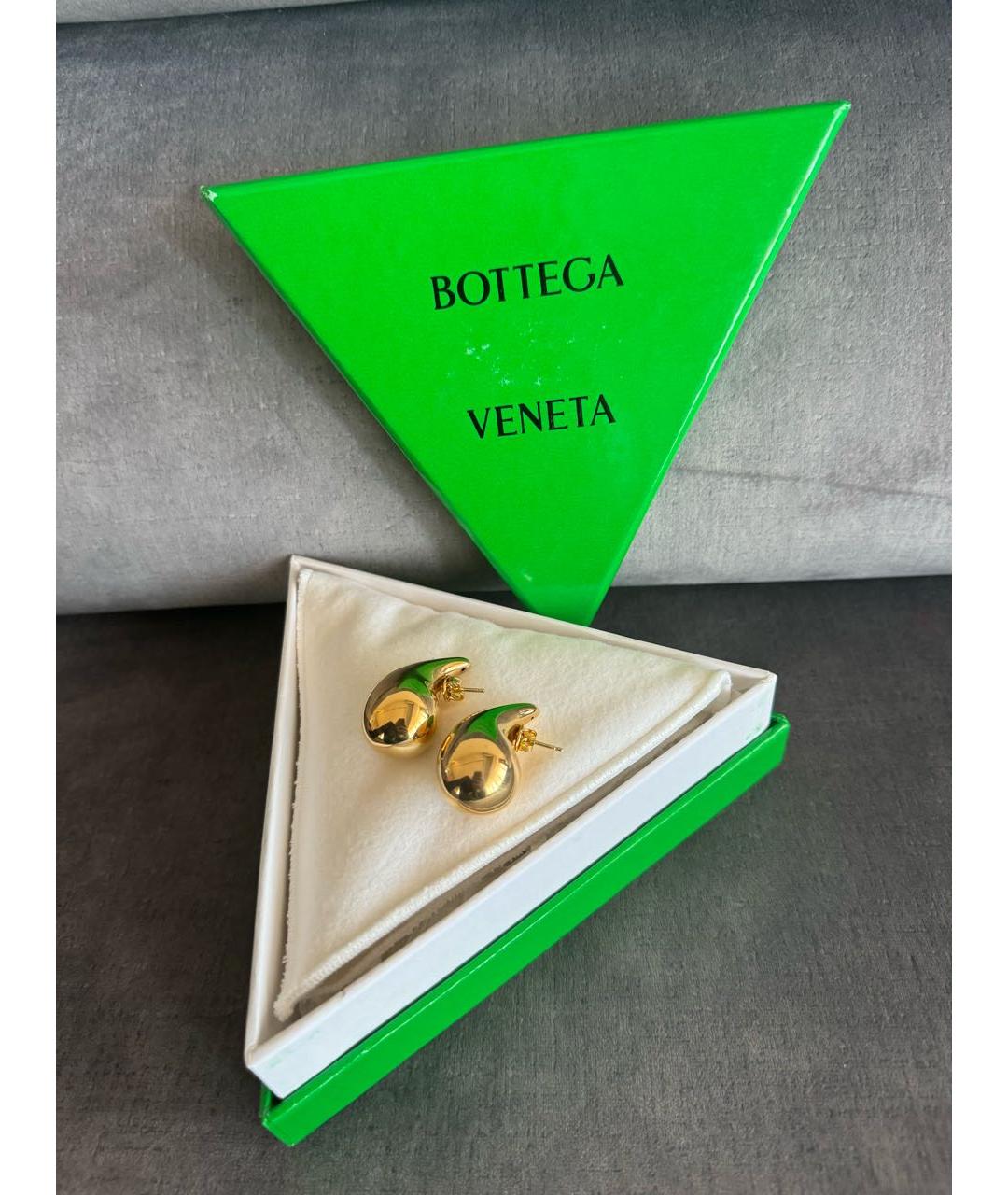 BOTTEGA VENETA Золотые серебряные серьги, фото 3