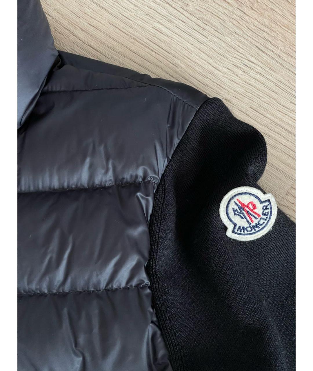 MONCLER Черная полиамидовая куртка, фото 4