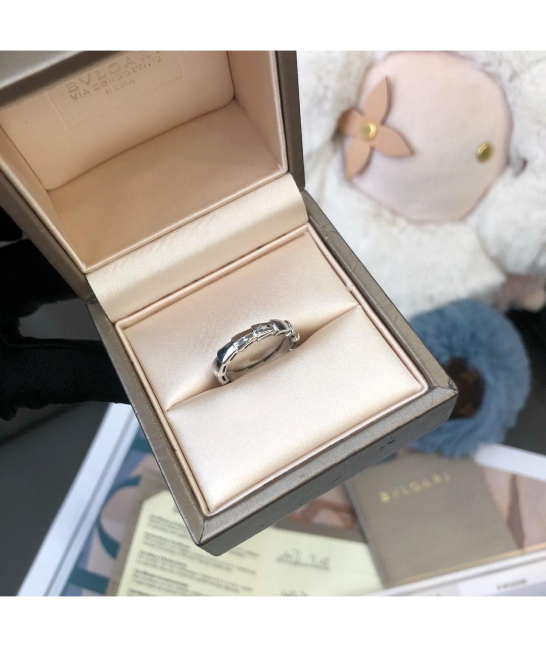 BVLGARI Белое кольцо из белого золота, фото 2