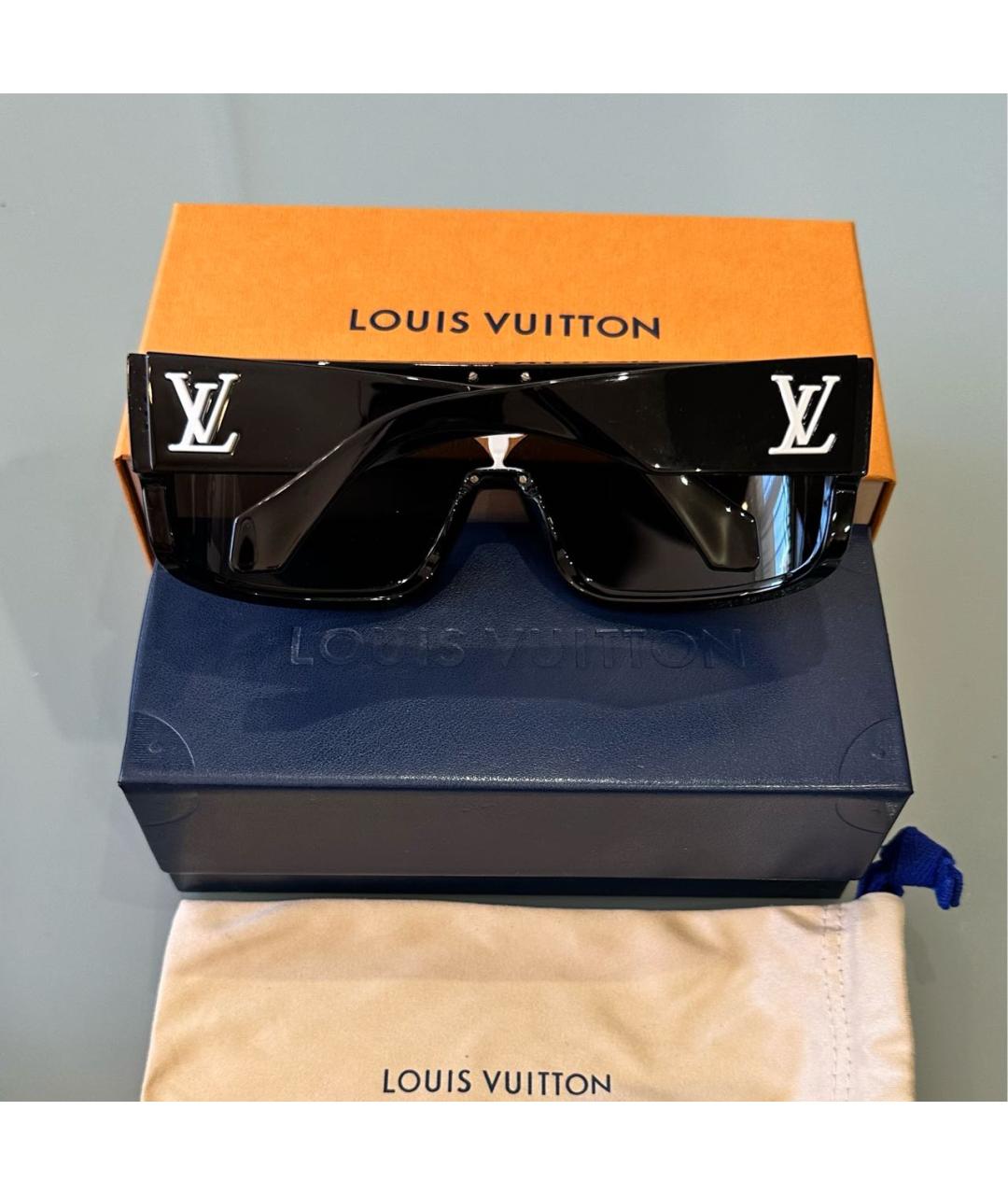 LOUIS VUITTON Черные пластиковые солнцезащитные очки, фото 2