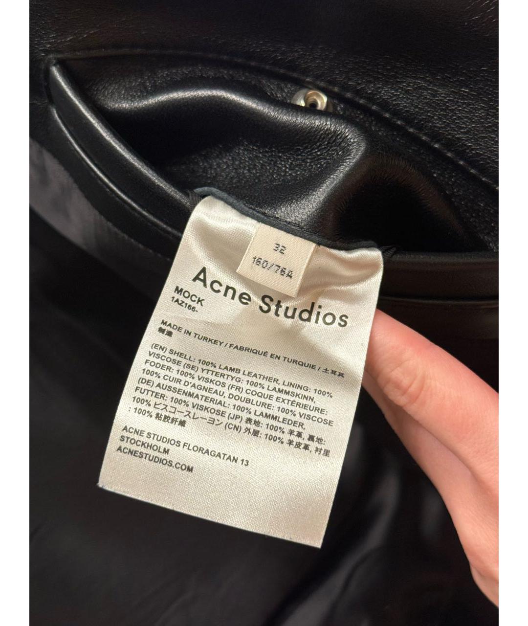 ACNE STUDIOS Черная кожаная куртка, фото 6
