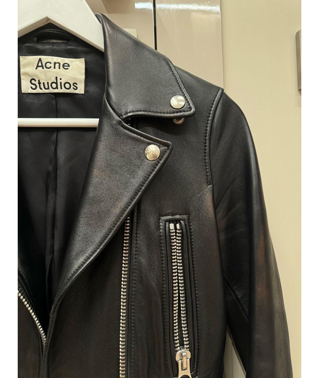 ACNE STUDIOS Черная кожаная куртка, фото 4
