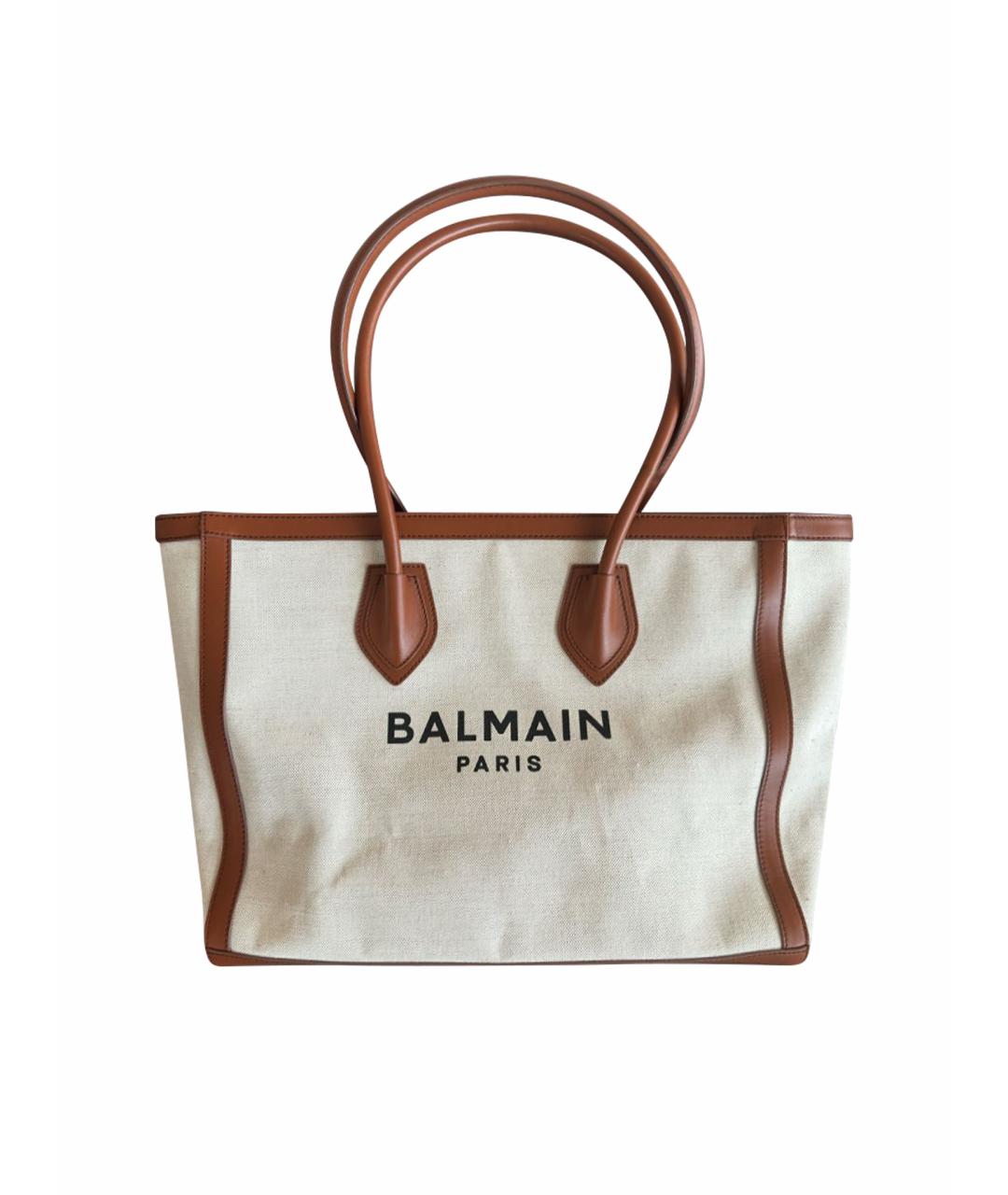 BALMAIN Бежевая сумка тоут, фото 1