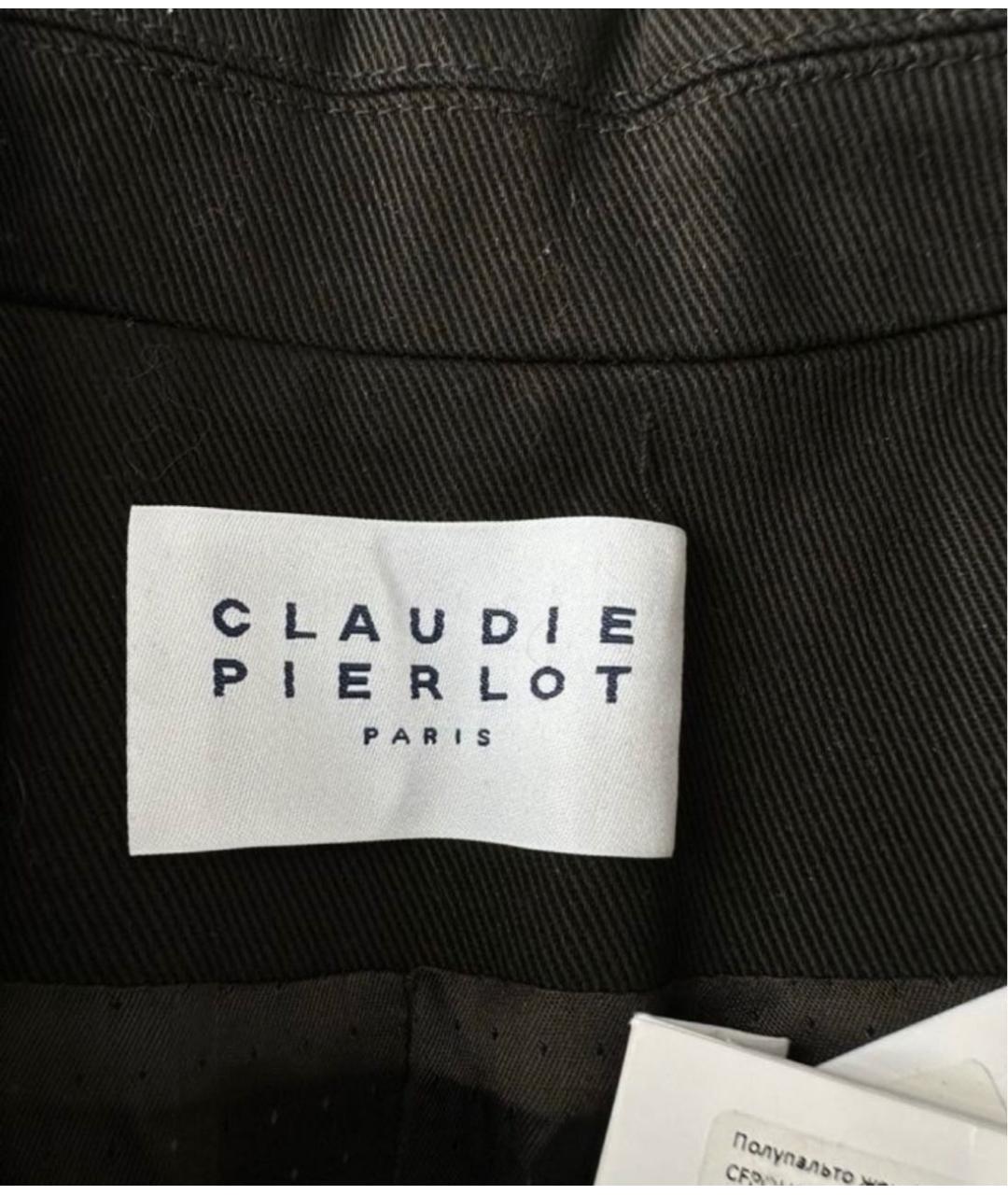 Claudie Pierlot Черное хлопковое пальто, фото 4