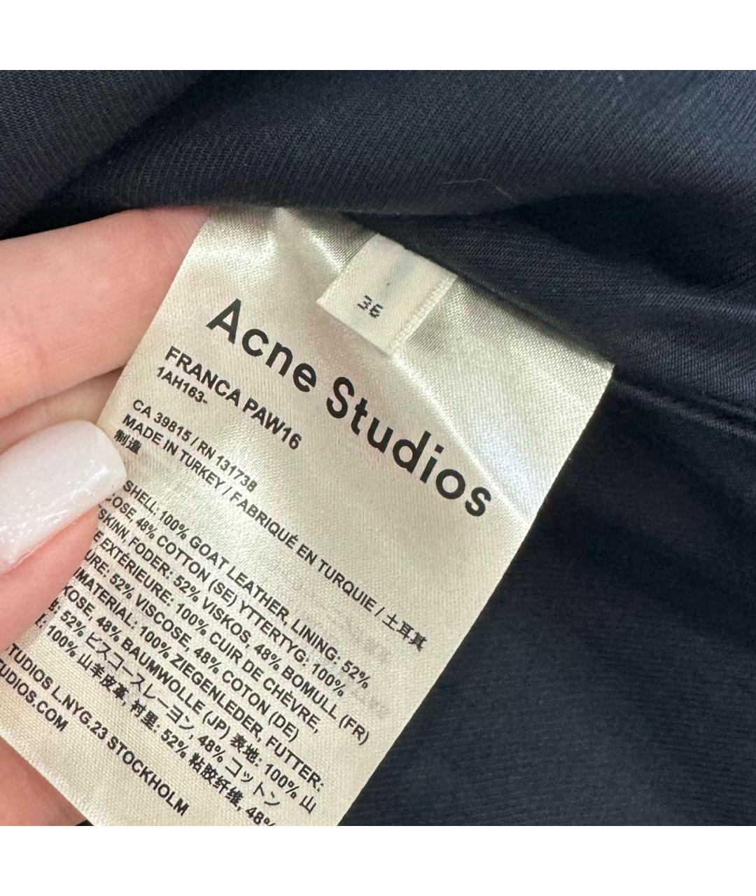 ACNE STUDIOS Черная кожаная юбка мини, фото 6