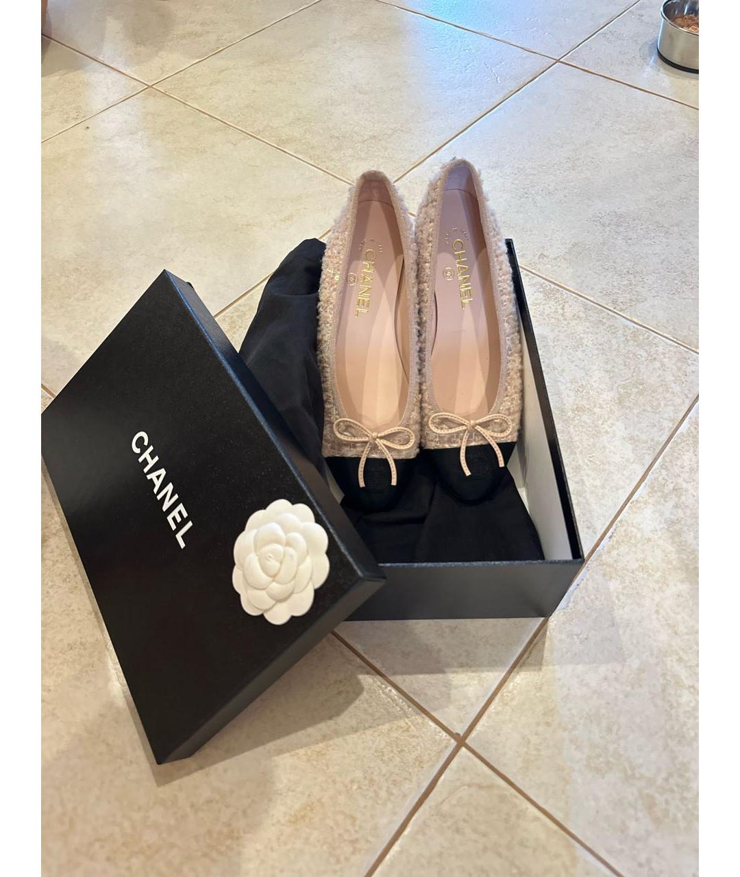 CHANEL Розовые кожаные балетки, фото 7