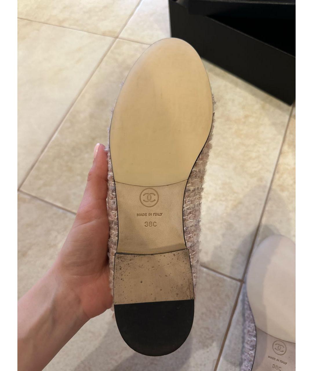 CHANEL Розовые кожаные балетки, фото 6