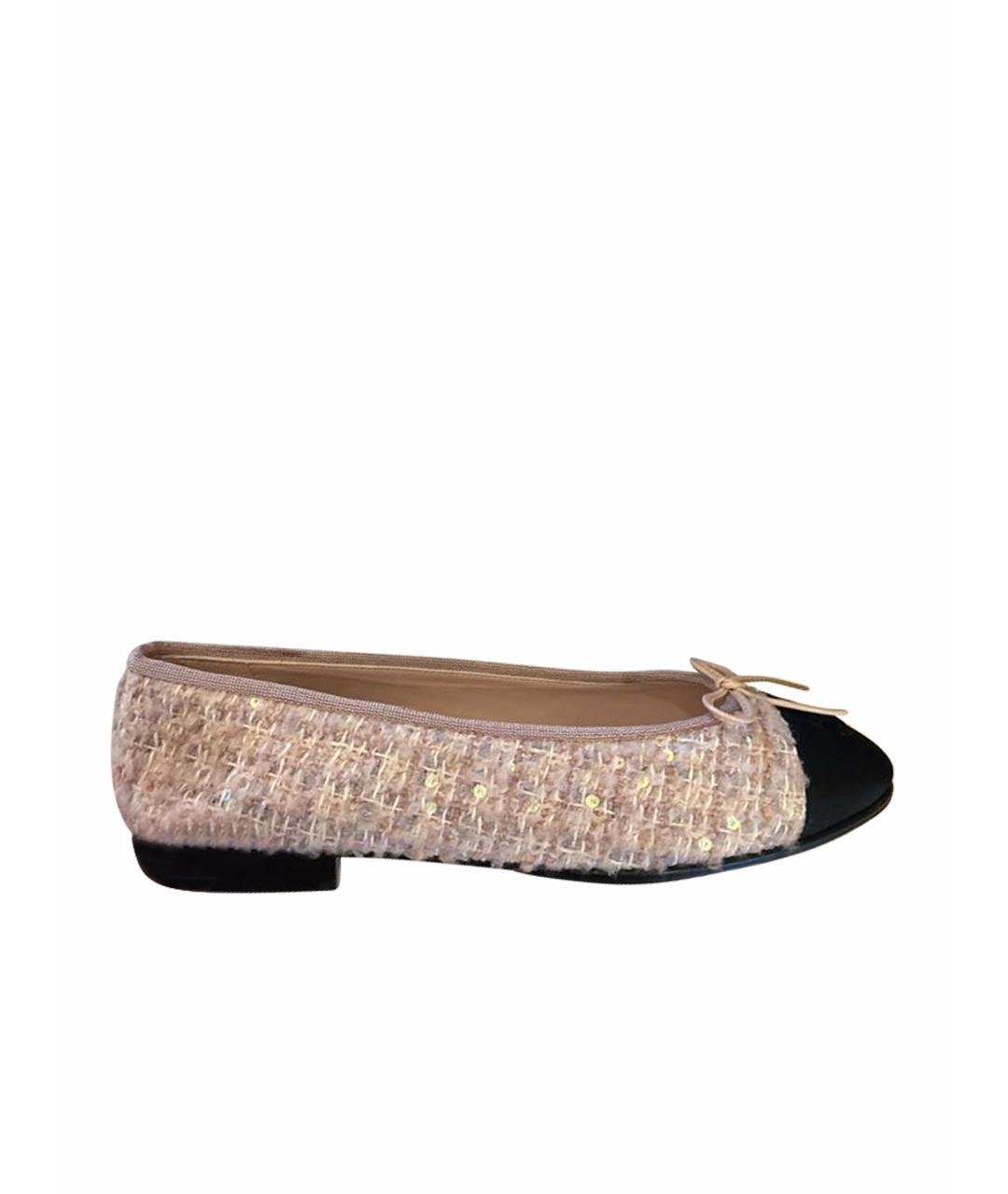 CHANEL Розовые кожаные балетки, фото 1