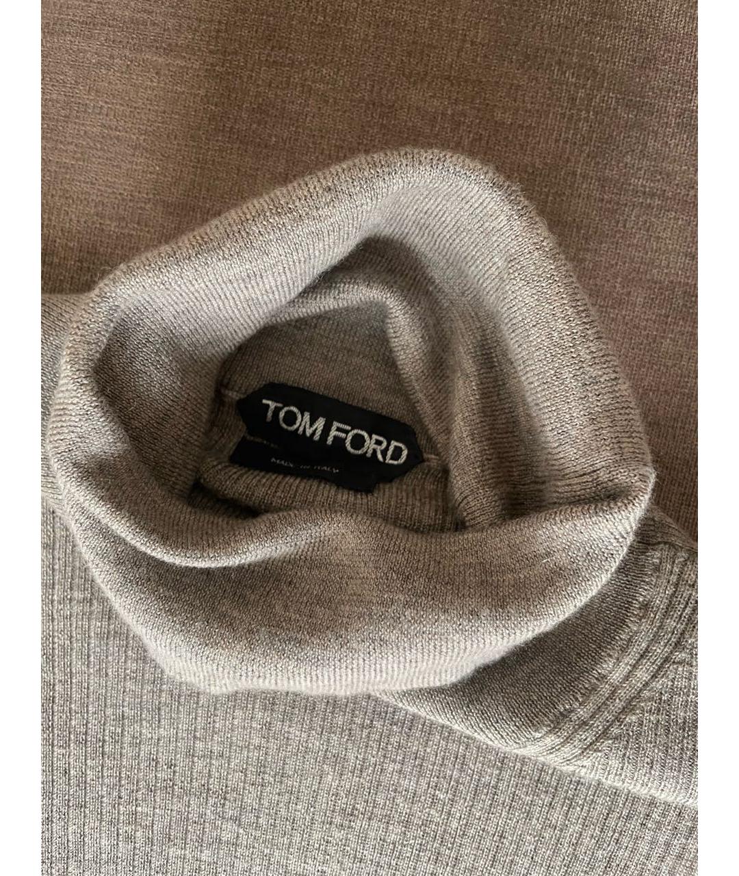 TOM FORD Коричневая шерстяная водолазка, фото 6