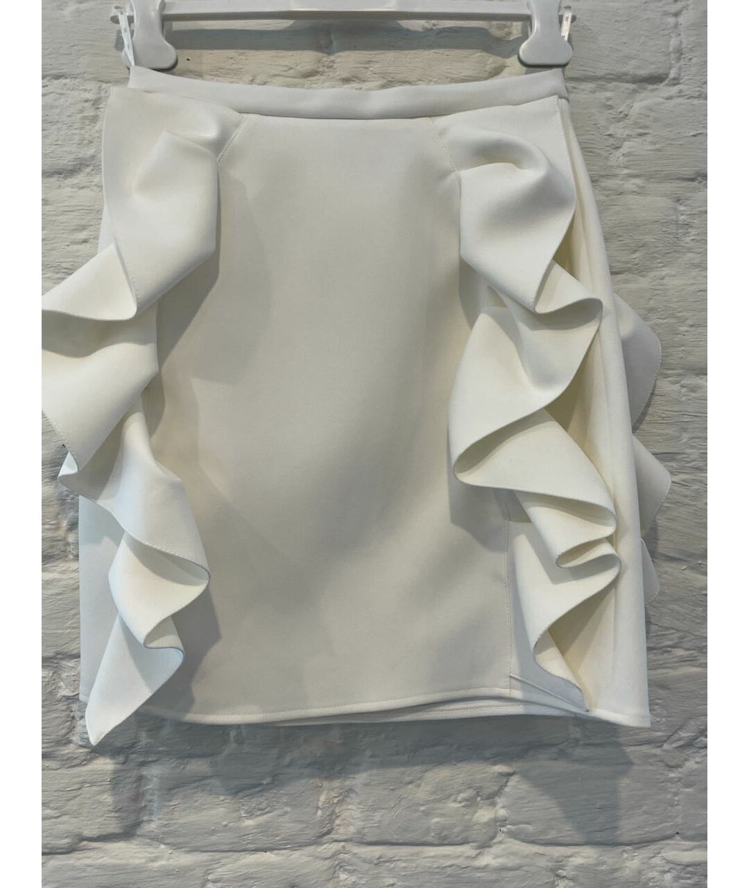 ELISABETTA FRANCHI Белая полиамидовая юбка мини, фото 2