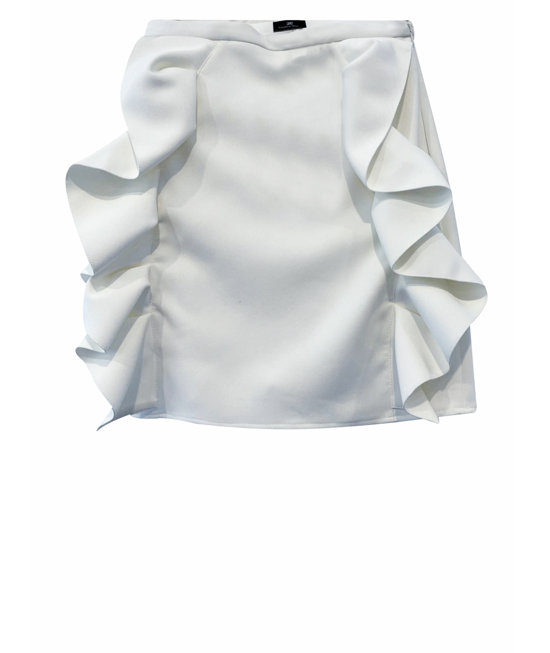 ELISABETTA FRANCHI Белая полиамидовая юбка мини, фото 1