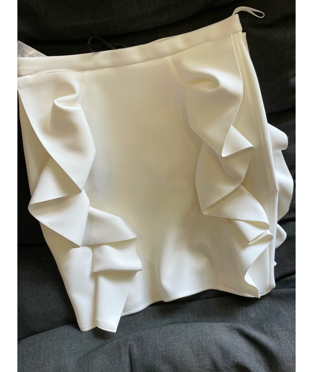 ELISABETTA FRANCHI Белая полиамидовая юбка мини, фото 4
